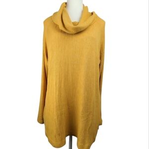 Maeve Anthropologie Vanna Cowl Neck High Low Ribbed Sweater | Size XL